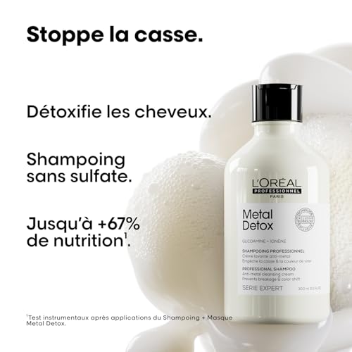 ’Oréal Professionnel Routine Anti Casse pour Cheveux Abîmés & Cassants Colorés ou Naturels Détoxifie Hydrate & Protège la Fibre Couleur Longue Durée Métal Detox Série Expert - vue 8