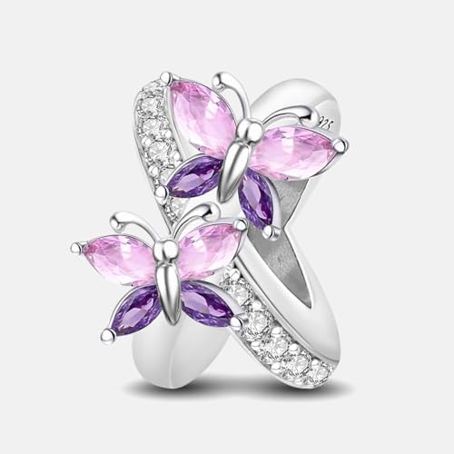 Colgante de mariposa de plata de ley
