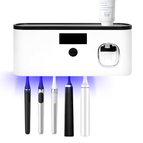 Shmian Wall-Mount Toothbrush Sterilizer & Dispenser with LED