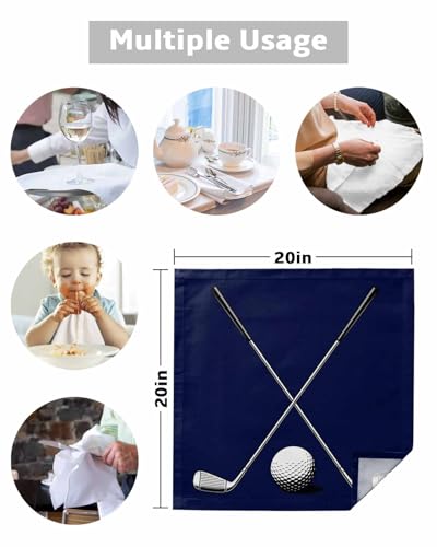 Servilletas de tela deportivas azul marino set 4 miniatura 7