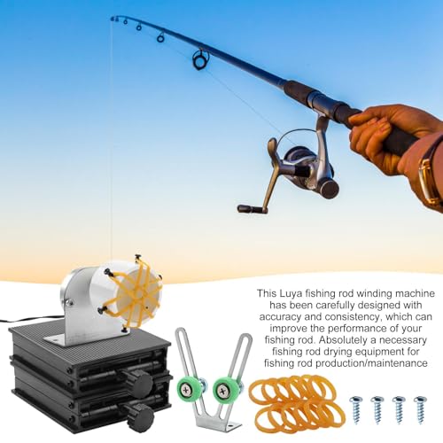 Station de séchage époxy pour canne à pêche avec kit de bobinage portable - 4