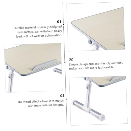 Table ordinateur pliable réglable compacte bureau bois