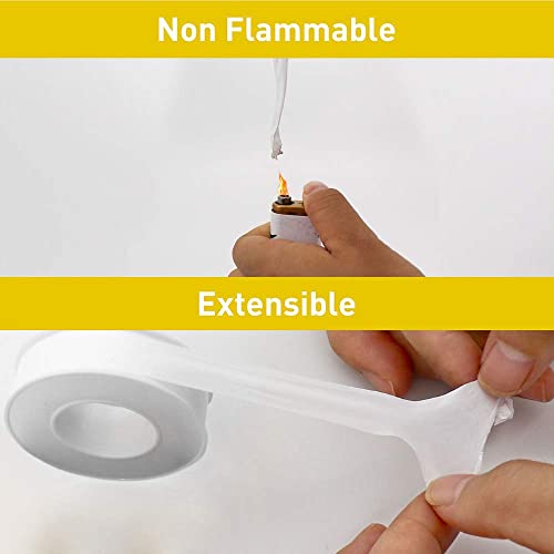 Image of GCQ Teflon Tape, Thread Seal Tapes?PTFE Thread Seal Tape for Plumbers Sealant Tape for Leak Water Pipe Thread 1 /2 inch x 500 inch (2 Pack /White)
