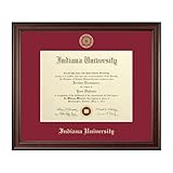 Church Hill Classics - Indiana University Bloomington 11' w x 8.5' h Diploma Frame - Fits a bachelor's, master's and phd - Gold Embossed Diploma Frame - Mahogany Moulding with Crimson Matting