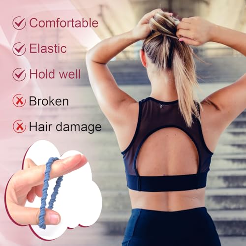 20Pcs Boho Hair Ties Bracelet, Elastic Hair Ties for Women Fashion Hair Bobbles, Strong Stretch Ponytail Holders - Image 3
