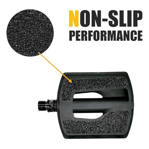 Pédales vélo de route nylon avec plateforme papier de verre antidérapante - 5