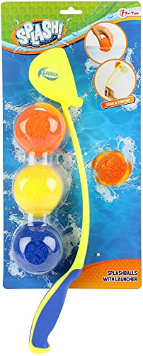 Toi-Toys Reusable Water Bombs Including Ball Slingshot - Water Balls Set - Water Softball - Diameter 8 cm - Pack of 3 - Summer Outdoor