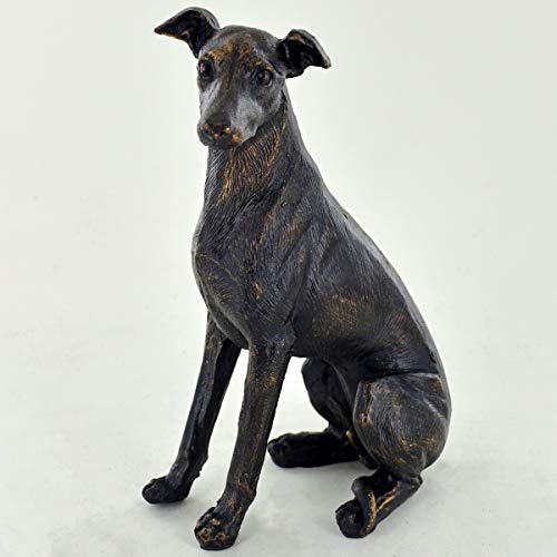 Prezents.com - Escultura de resina de bronce pintada para perro, grande, 15 cm de altura Cover