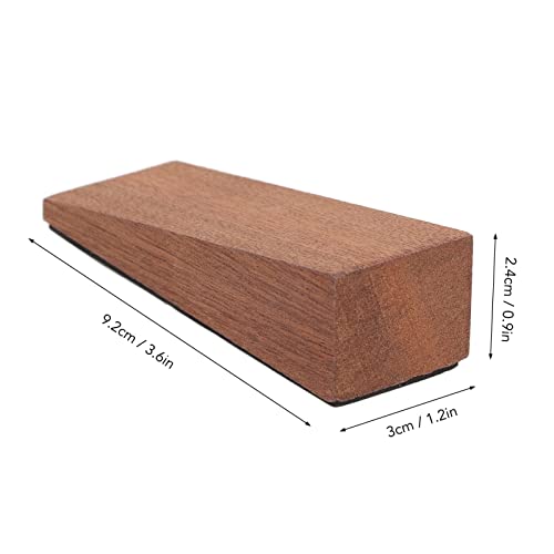 Beech Wood Door Stopper Set, 4-Pack Non-Slip Wedges with Rubber Base for Bedroom Living Room, Bathroom, Brown - Image 3