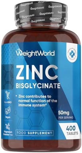 Zinc Tablets 50mg | 400 Tablets | 6+ Months Supply | Zinc Supplem...