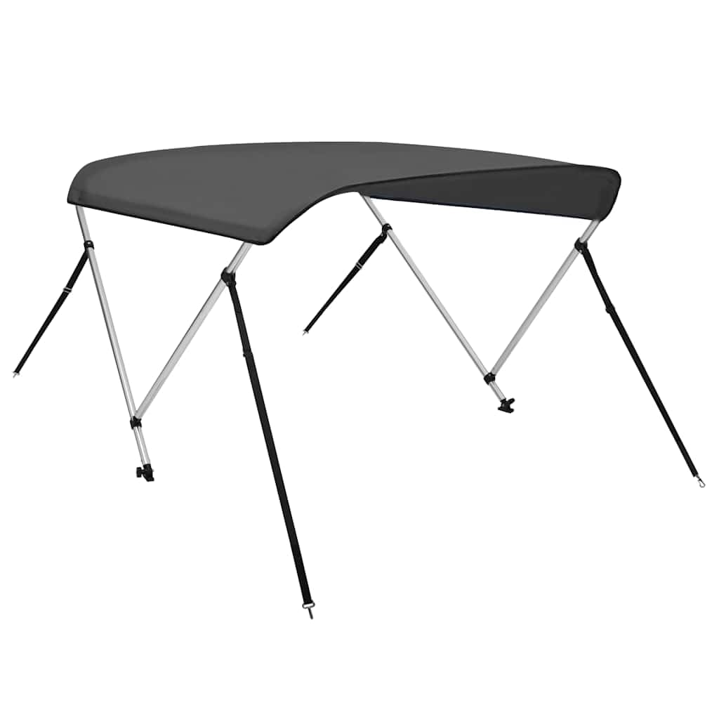 vidaXL Bimini di Prua con Tendalino a 2 Archi Antracite 150x120x110 cm