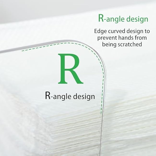 Cq acrylic Paper Towel Dispenser Countertop, Clear Guest Towel Napkin Holder, Suitable for Z-fold,Multifold Folded Trifold C fold and Trifold Paper Towels,Pack of 1