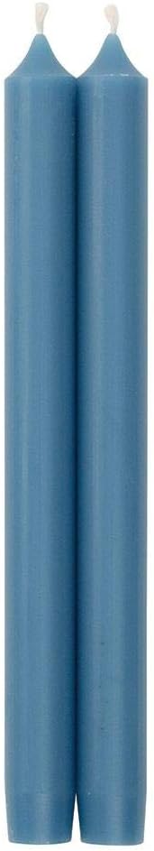 Caspari Straight Taper 12 Inch Candles in Parisian Blue, 6 Count