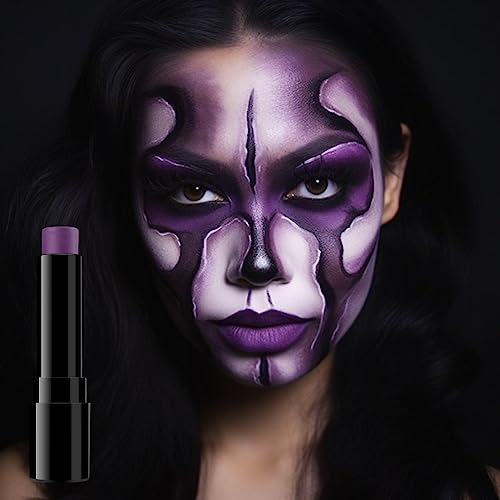 image for BADCOLOR Dark Purple Face Body Paint Stick, Sweatproof Eye Black Body 