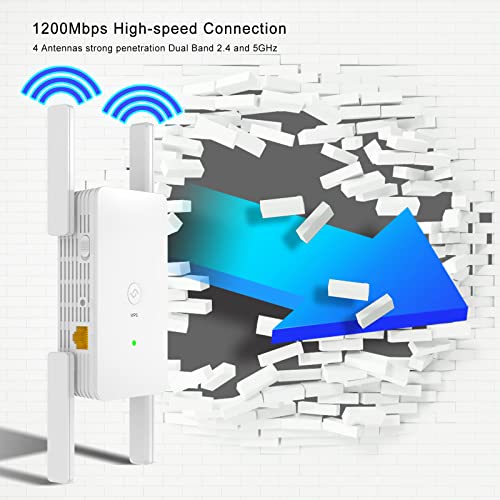 WiFi Extender WiFi Booster Repeater - 2022 release Covers up to 8500 sq.ft.50 Devices 1200Mbps Dual Band Internet Booster 5G 2.4G WiFi Extenders Signal Booster for Home, Internet Extender WiFi Booster - Image 4