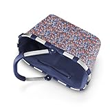 reisenthel carrybag - cestino per spesa, design resistente, elegante e spazioso, per shopping e picnic, tessuto idrorepellente, 22 l - viola blu