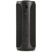 Wireless Waterproof Bluetooth Speaker - Portable Speaker Loud with Built-in Subwoofer and Tweeter, Extra Bass, Stereo Sound, IP67, Colorful Lights for Party, Outdoor, Camping - Black