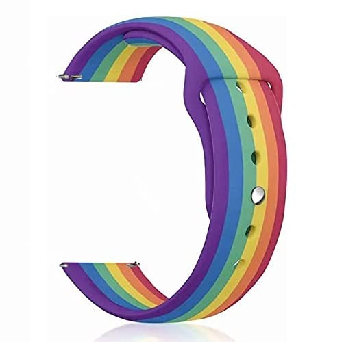 MELFO Smart Watch Strap Compatible with Maxima Max Pro Knight Rainbow Silicone Strap - Rainbow