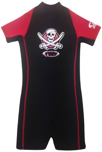 TWF Children's Pirate Wetsuit, Red, Age 7-8, Size K3