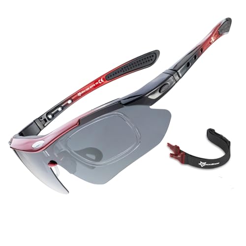 Image of ROCKBROS Photochromic Sports Sunglasses Men Women - UV400 Protection Goggle with Myopia Frame for Running Cycling Driving