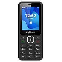MP myPhone 6320 Tastenhandy ohne Vertrag 2,4” Seniorenhandy mit Taschenlampe, Dual SIM, Kamera, FM Radio, MP3, Lange Akku 1000mAh, Bluetooth, SD, Mobiltelefon, Rentner Handy, Großtastenhandy - Schwarz