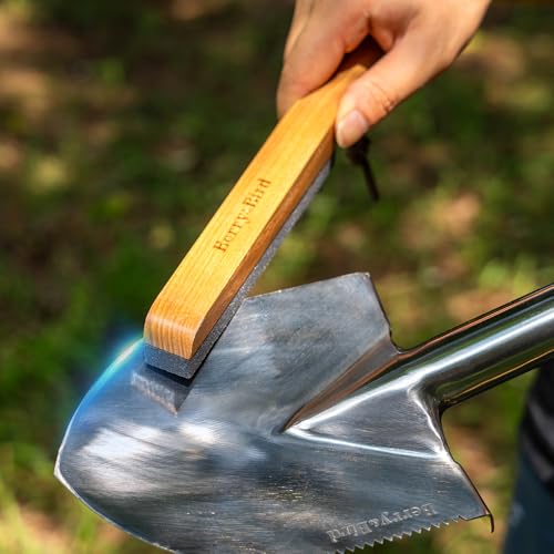 Berry&Bird Sharpening Stone File Garden Tool Sharpener with Handle, 180 Grits Silicon Carbide, Sharpening Knife, Axe, Hatchet, Lawn Mower Blade, Spade, Ideal for Garden, Chefs & Knife Enthusiasts - Image 4