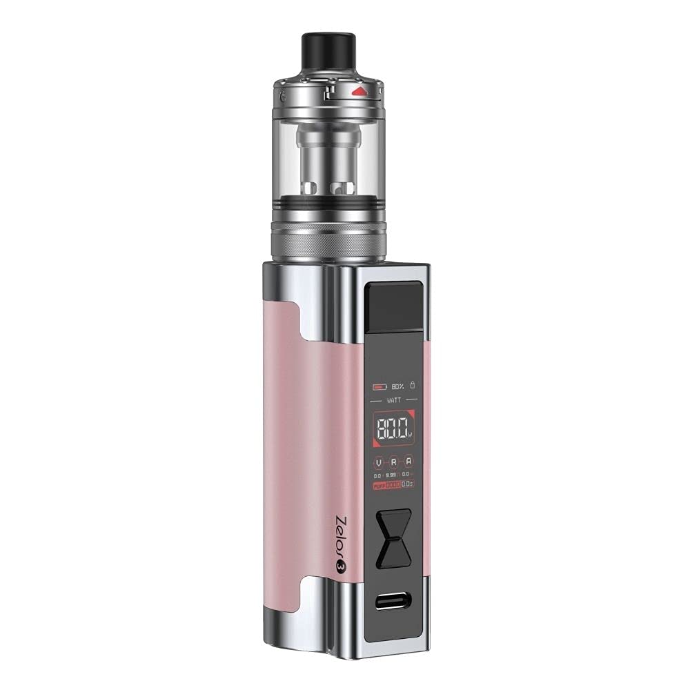 Aspire Zelos 3 Kit Sigaretta Elettronica Svapo 80W (ROSA) con Atomizzatore Nautilus 3 da 4ml Batteria 3200mAh e Coil Nautilus Incluse nella Confezione
