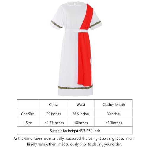 Disfraz completo de toga estilo dios griego romano miniatura 3