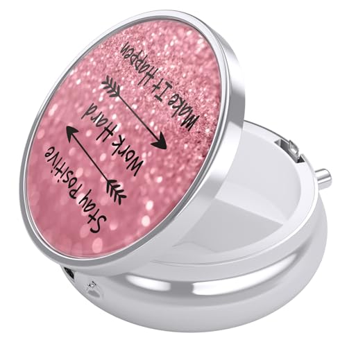 Image of Pill Box, Small Pill Case for Purse & Pocket, Travel Medicine Organizer | Cute Travel Medicine Organizer, Portable Medicine Container Holder to Hold Vitamins, Medication, Fish Oil & Supplement