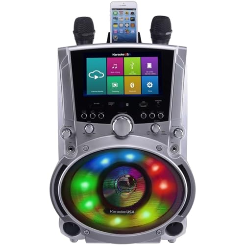 image for Karaoke USA WK760 All-in-One Multimedia Wi-Fi Karaoke System, Silver