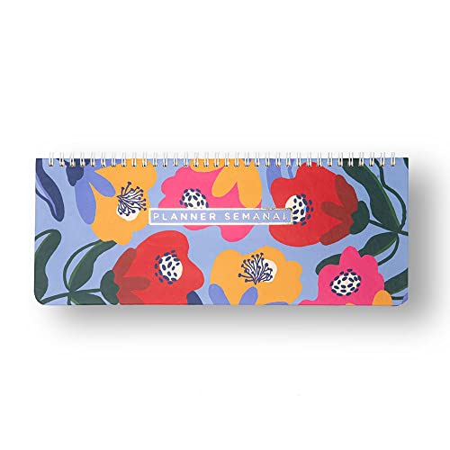 PLANNER PERMANENTE OFFICE PÓLEN SEMANAL 30X11,5 TULIPAS AZUL