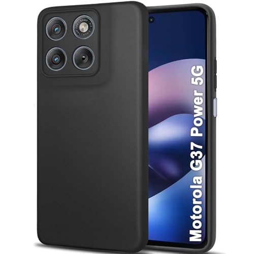 Image of TheGiftKart Sleek Back Cover Case for Motorola Moto G37 Power 5G | Slim Fit Protective Design | Ultra Matte Finish | Camera Protection Bump | Soft Back Cover Case for Moto G37 Power (Silicone, Black)