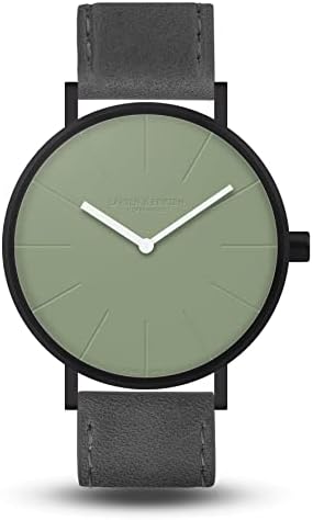 Larsen & Eriksen - Essentiel - Women's Minimalist Analog Quartz Wrist Watch - 35 mm - 5ATM Water Resistance - Danish Design - Assembled by Hand - Black | Green | Grey