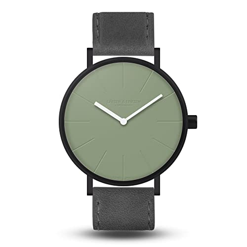 Larsen & Eriksen - Essentiel - Women's Minimalist Analog Quartz Wrist Watch - 35 Mm - 5Atm Water Resistance - Danish Design - Assembled By Hand - Black | Green | Grey #TOP14