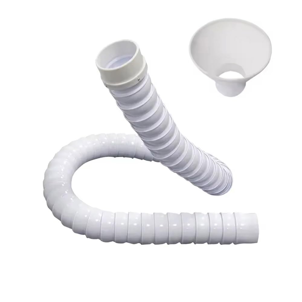 Tubo Di Scarico Fumi Di Saldatura Flessibile POM Da 50mm/75mm, Braccio Estrattore Di Fumo Multidirezionale Con Cappuccio Rotondo Bianco For Ventilazione Di Saldatura Industriale(DIA. 50mm,160cm)