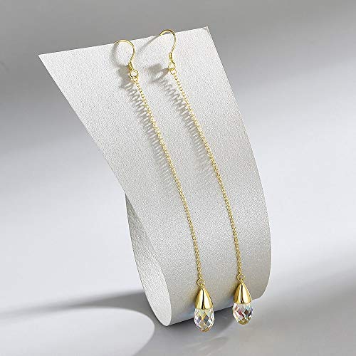 Boucles d'oreilles gouttes d'eau légères en cristal super anti-taches - 4