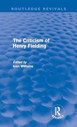 The Criticism of Henry Fielding book cover