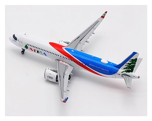 Modelos de aviones A321 Neo 1:400 MEA Middle East Airlines con tren de aterrizaje 3