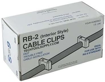 Telecrafter RB2 RG6 Insulated Staples - White ID .276in