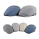 RUICHENG Schirmmütze Herren Sommer Leinen Kappe Flat Cap Schiebermütze (Blau)