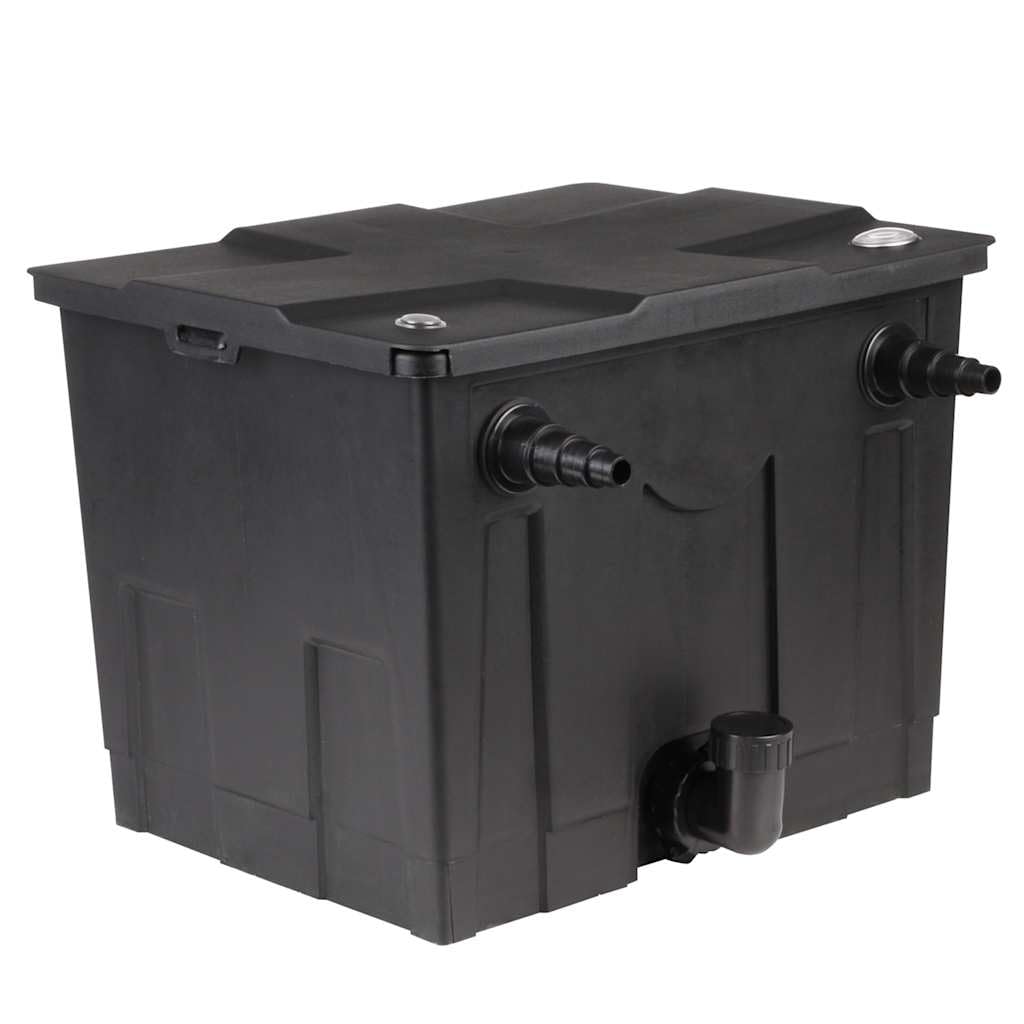 Filtro biologico per laghetto da 8000 l/h per acqua pulita, filtro con materiale filtrante per laghetti fino a 12000 litri, potente filtro passante