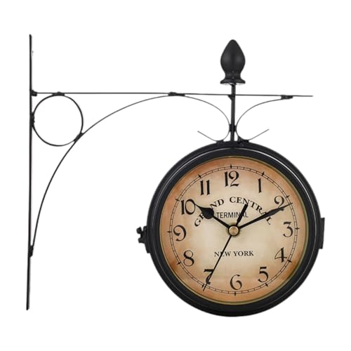 Reloj de pared de hierro para decorar salones elegantes y porches 5