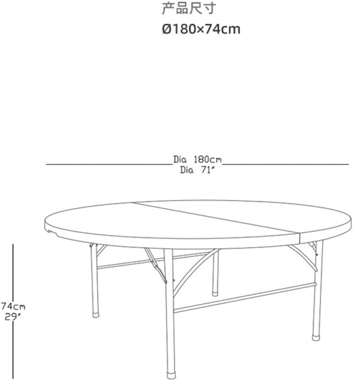 Circular Household Dining Table Circular Table Outdoor Restaurant Table Folding Table