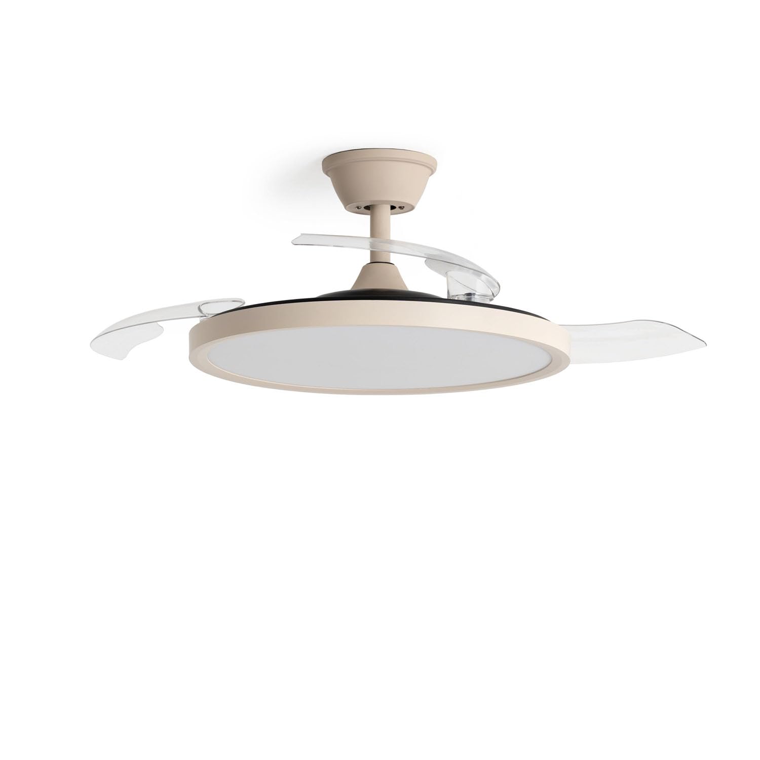 LEDKIA Ventilatore da Soffitto con Luce Silenzioso DC Pale Retraibili Kleon | con Luce LED CCT 2560 lm, Motore DC 15W Silenzioso ed Efficiente, Pale Retrattili, 6 Velocità, 106 cm, Telecomando