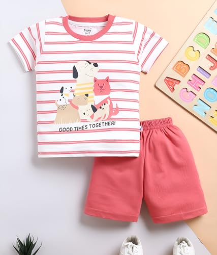 Image of Tonyport Boys Printed T-Shirt & Shorts