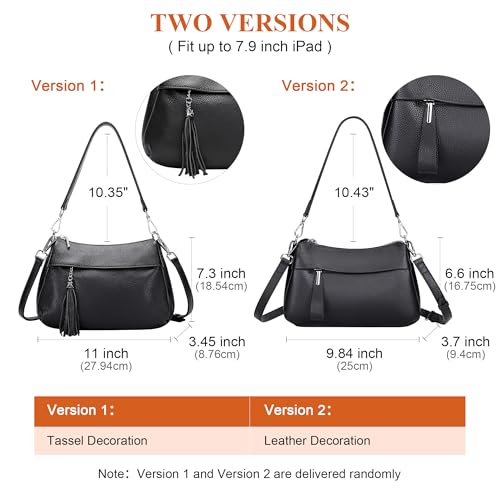 Over Earth Leather Handbags for Women Small Hobo Shoulder Bag Ladies Crossbody Purse - Image 3