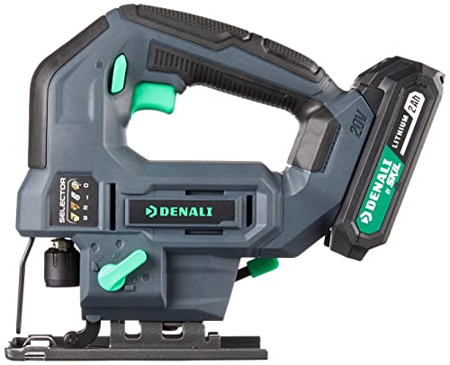 Amazon Brand - Denali By Skil 20V Cordless Jig Saw Kit With 2.0Ah Lithium Battery And 2.4A Charger, Blue #TOP1