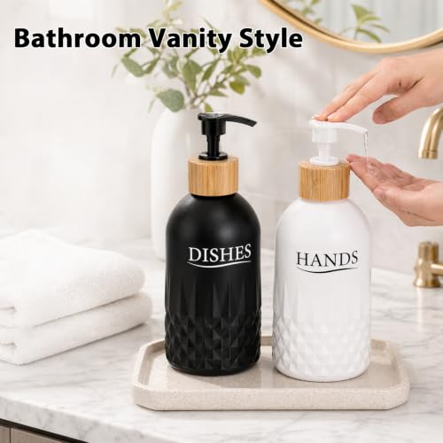 Image of Glass Soap Dispenser Set, Refillable Dish Soap Pump Dispenser, Kitchen Bathroom Counter Shampoo Conditioner Dispenser (Pump Dispenser Only)