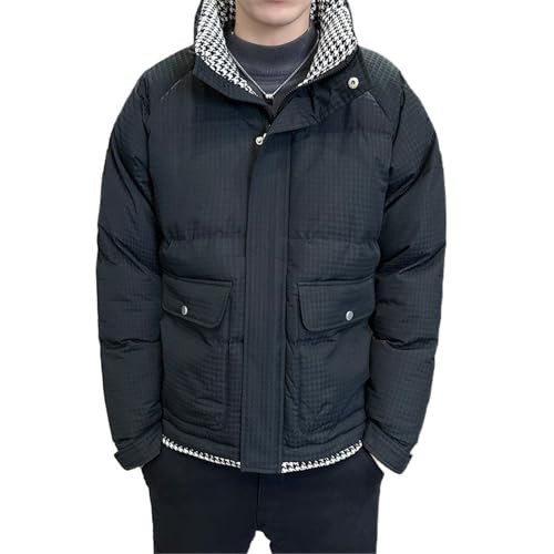 Veste d'hiver homme manteau chaud en coton rembourré avec col épais
