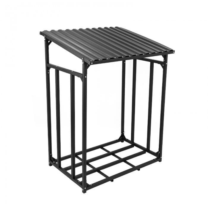 Grindi - Kaminholzregal Kaminholzständer Brennholzregal Holzaufbewahrung - Rakau I, 110x70x145 - Holzkorb für Kaminholz & Holzlager, Holzunterstand für innen und außen